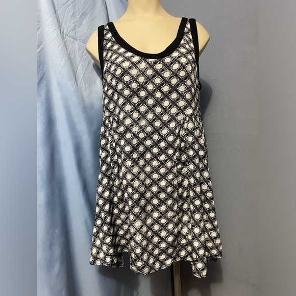 Free People Black and White Sleeveless Tank Top - Picture 7 of 11